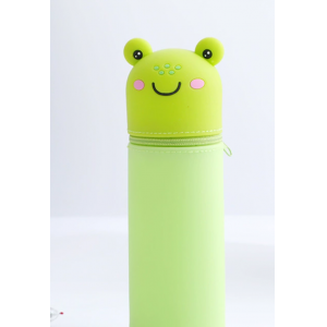 青蛙可爱小猪折叠硅胶笔筒